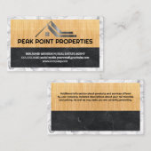 Onroerend goed Home Logo | Houtmarmer Visitekaartje (Voorkant / Achterkant)