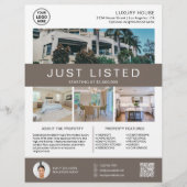 Onroerend goed Huis te koop Logo Foto QR Flyer (Voorkant)