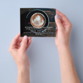 onroerend goed Koffieverwijzingen Aankondiging Flyer (Hand)