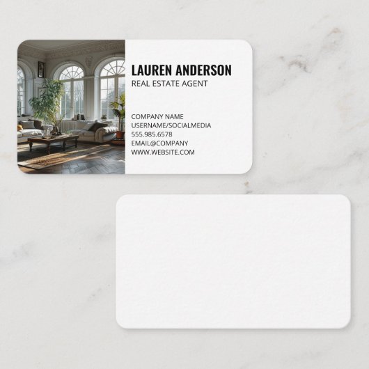 Onroerend goed | Luxe loft interieur Visitekaartje (Voorkant / Achterkant)