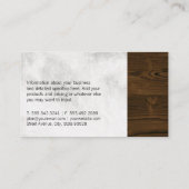 Onroerend goed | Marmer | Houtnerf Afwerking Visitekaartje (Achterkant)