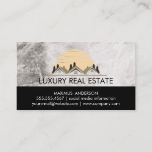 Onroerend goed marmeren versiering visitekaartje