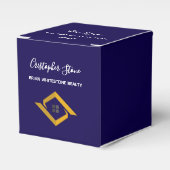 Onroerend goed Navy Blauwe Huis Logo Modern Makela Bedankdoosjes (Voorkant Zijde)