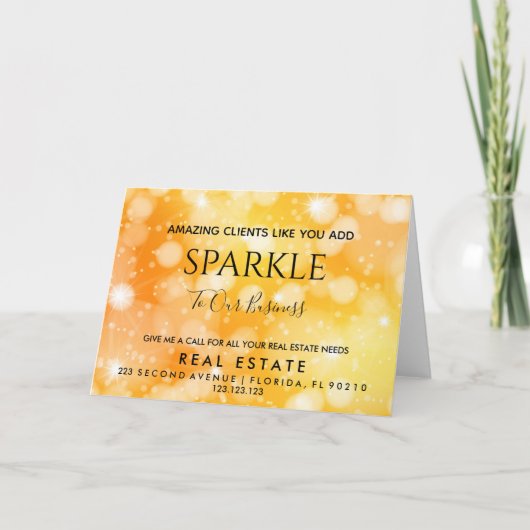 Onroerend goed Open House Sparkle Pop per Briefkaa Feestdagen Kaart (Voorkant)