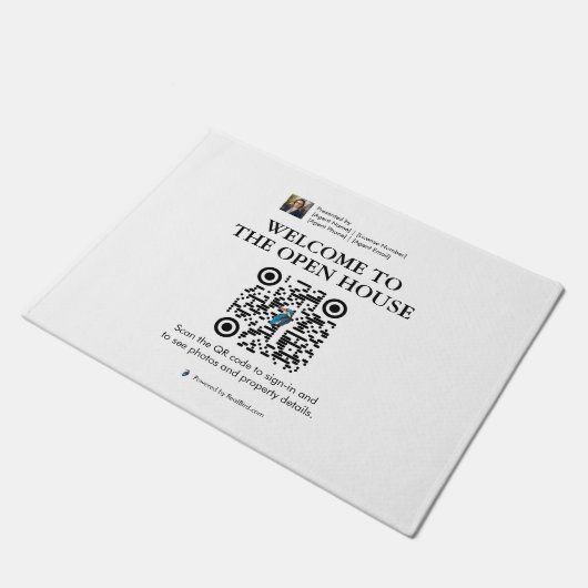 Onroerend goed Open Huis Deur Mat (Schuin)