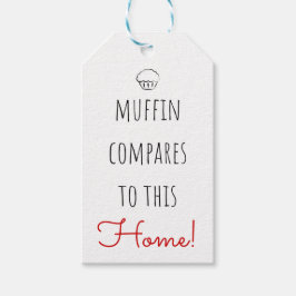 Onroerend goed Open Huis Muffin vergelijkt Cadeaulabel