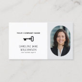 Onroerend goed professionele foto QR code key logo Visitekaartje (Voorkant)