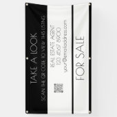 Onroerend goed QR-code QR-onroerend goed Produit Spandoek (Verticaal)