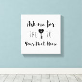 Onroerend goed Quote Canvas Art Afdruk (Insitu (Houten vloer))