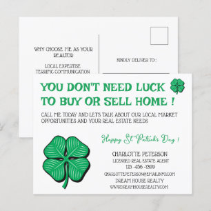 Onroerend goed St. Patrick's Day promotionele mark Feestdagenkaart