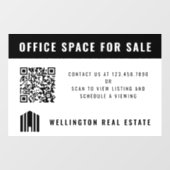 Onroerend goed te koop QR Code Zwart Wit Raamsticker (Vel)