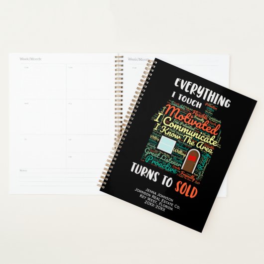 Onroerend goed verkopers huis verkopen Word Art De Planner (Display)