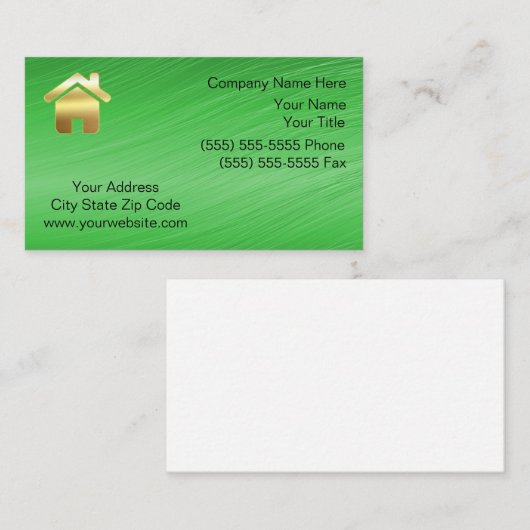 Onroerend goed visitekaartje (Voorkant / Achterkant)