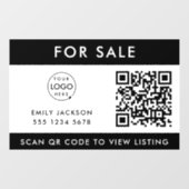 Onroerend goed | Voor verkoop QR-code Aanbieding L Raamsticker (Vel)
