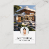 Onroerend goed Witte Foto QR Code Sociale Media Visitekaartje (Voorkant)