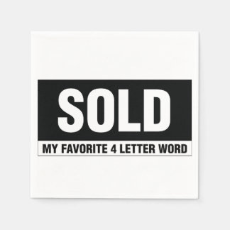 Onroerend goed Witte Standaard Cocktail Papieren s Servetten