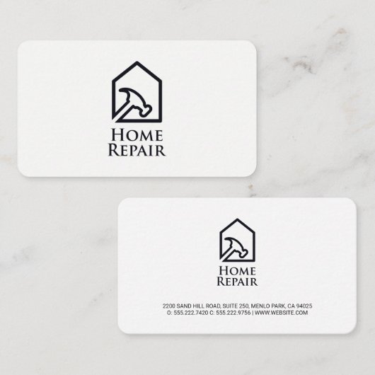 Onroerend goed | Woningreparatie Visitekaartje (Voorkant / Achterkant)