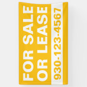 Onroerend goed zakelijk Sinaasappel te koop of te  Spandoek (Verticaal)