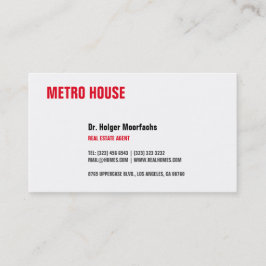 Onroerend goed zwart-wit visitekaartje