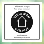 Onroerend goedbedrijf Aangepast logo makelaar Mark Raamsticker (Vel 3)