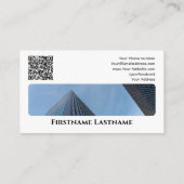 Onroerende makelaar QR-code moderne kantoor Visitekaartje (Achterkant)