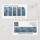 Onroerende makelaar QR-code moderne kantoor Visitekaartje (Voorkant / Achterkant)