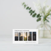 Onroerende makelaar QR-code moderne kantoor Visitekaartje (Staand voorkant)