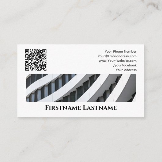 Onroerende makelaar QR-code moderne kantoor Visitekaartje (Achterkant)