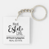 onroerendgoedbedrijf aangepast logo sleutelhanger (Achterkant)