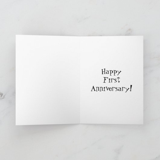 ONS 1e JUBILEUM WENS VOOR MIJN LIEFDE (SCHADUWEN) Kaart (Binnen)