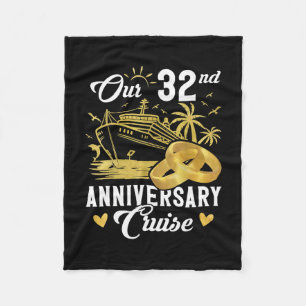 Ons 32-jarig jubileum Gouden Cruise Vakantie Koppe Fleece Deken