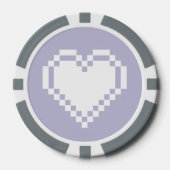 Ons 8-bits hart in Lavender Poker Chips (Voorkant)