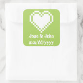 Ons 8-bits hart in Peridot Sticker (Tas)
