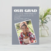 Ons Afstudeerder Foto Afstuderen Uitnodiging (Staand voorkant)