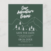 Ons avontuur begint Bos bruiloft Save the Date (Voorkant)