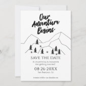 Ons avontuur begint Bos bruiloft Save the Date Kaart (Voorkant)