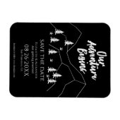 Ons avontuur begint Bos bruiloft Save the Date Magneet (Horizontaal)