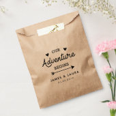 Ons avontuur begint bruiloft gunst tas bedankzakje (Gezegeld)