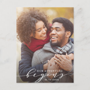 Ons avontuur begint De datumfoto opslaan Aankondigingskaart