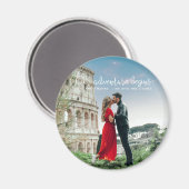 Ons avontuur begint Foto Dank je bruiloft Magneet (Voorkant / Achterkant)