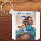Ons avontuur begint foto van stel liefde & dank sleutelhanger (Voorkant)