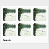 Ons avontuur begint met een trouwe luciaire bruilo vierkante sticker (Vel)