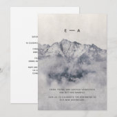 Ons avontuur begint Misty Mountain Pine Minimal Kaart (Voorkant / Achterkant)