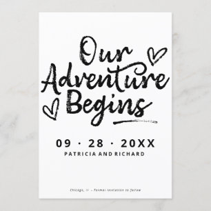 Ons avontuur begint sparen de Datum niet Foto Kaart