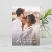 Ons avontuur begint | Weddenfoto Save The Date (Staand voorkant)