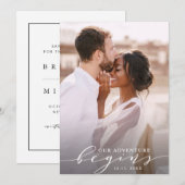 Ons avontuur begint | Weddenfoto Save The Date (Voorkant / Achterkant)