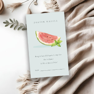 Ons Baby shower van de kleine blauwe Melon Diaper  Informatiekaartje