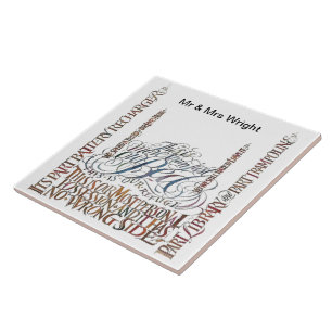 Ons bed heeft geen verkeerde kant keramische Tegel Tegeltje