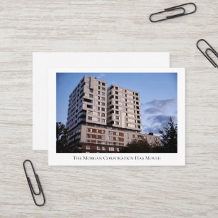 Ons bedrijf heeft aangepaste bouwfoto verplaatst visitekaartje