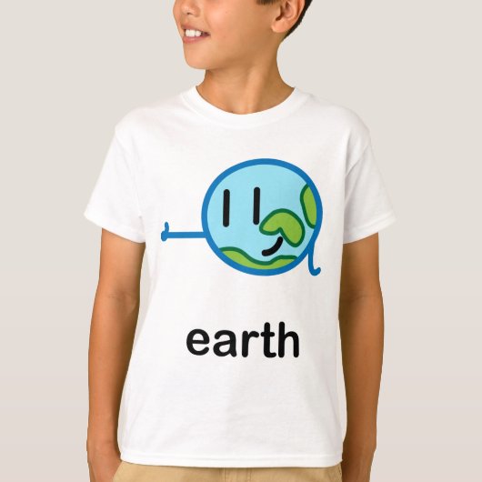 Ons Big Fat Solar-systeem - Aarde T-shirt (Voorkant)